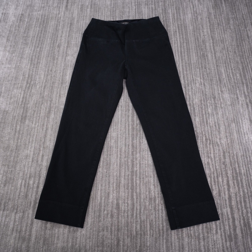 J. Jill Wearever Pants Womens Small Petite Black Excellent Straight Leg Pull On